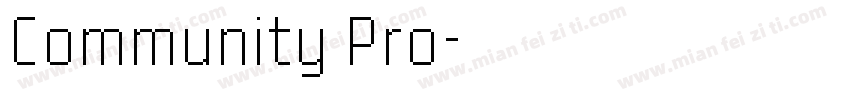 Community Pro字体转换